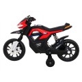 Motor Night Rider pro děti baterie červená + pomocná kola + MP3 USB + řadicí plyn
