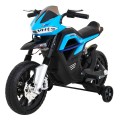 Motor Night Rider pro děti baterie modrá + pomocná kola + MP3 USB + řadicí plyn