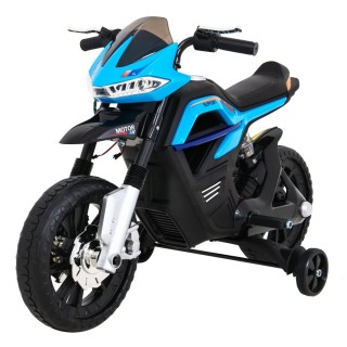 Motor Night Rider pro děti baterie modrá + pomocná kola + MP3 USB + řadicí plyn