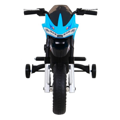 Motor Night Rider pro děti baterie modrá + pomocná kola + MP3 USB + řadicí plyn