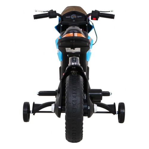 Motor Night Rider pro děti baterie modrá + pomocná kola + MP3 USB + řadicí plyn