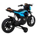 Motor Night Rider pro děti baterie modrá + pomocná kola + MP3 USB + řadicí plyn
