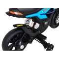 Motor Night Rider pro děti baterie modrá + pomocná kola + MP3 USB + řadicí plyn