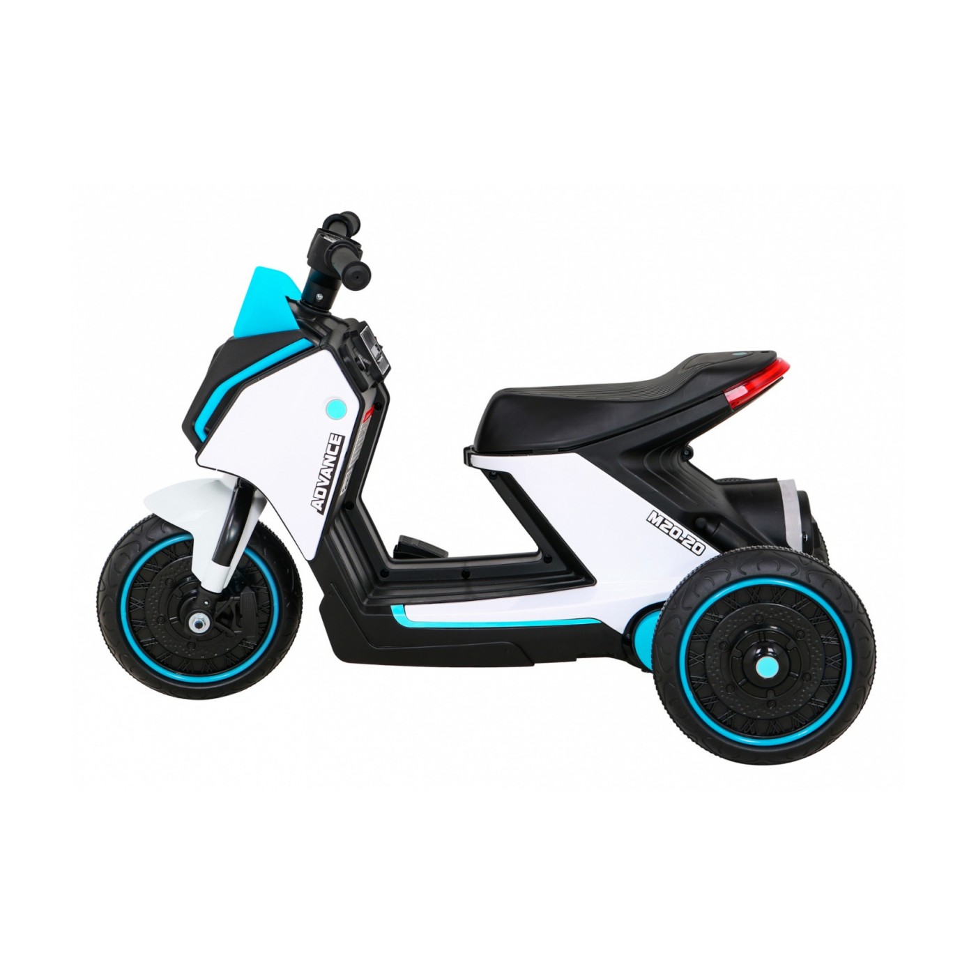 POKROČILÝ motocykl bílý