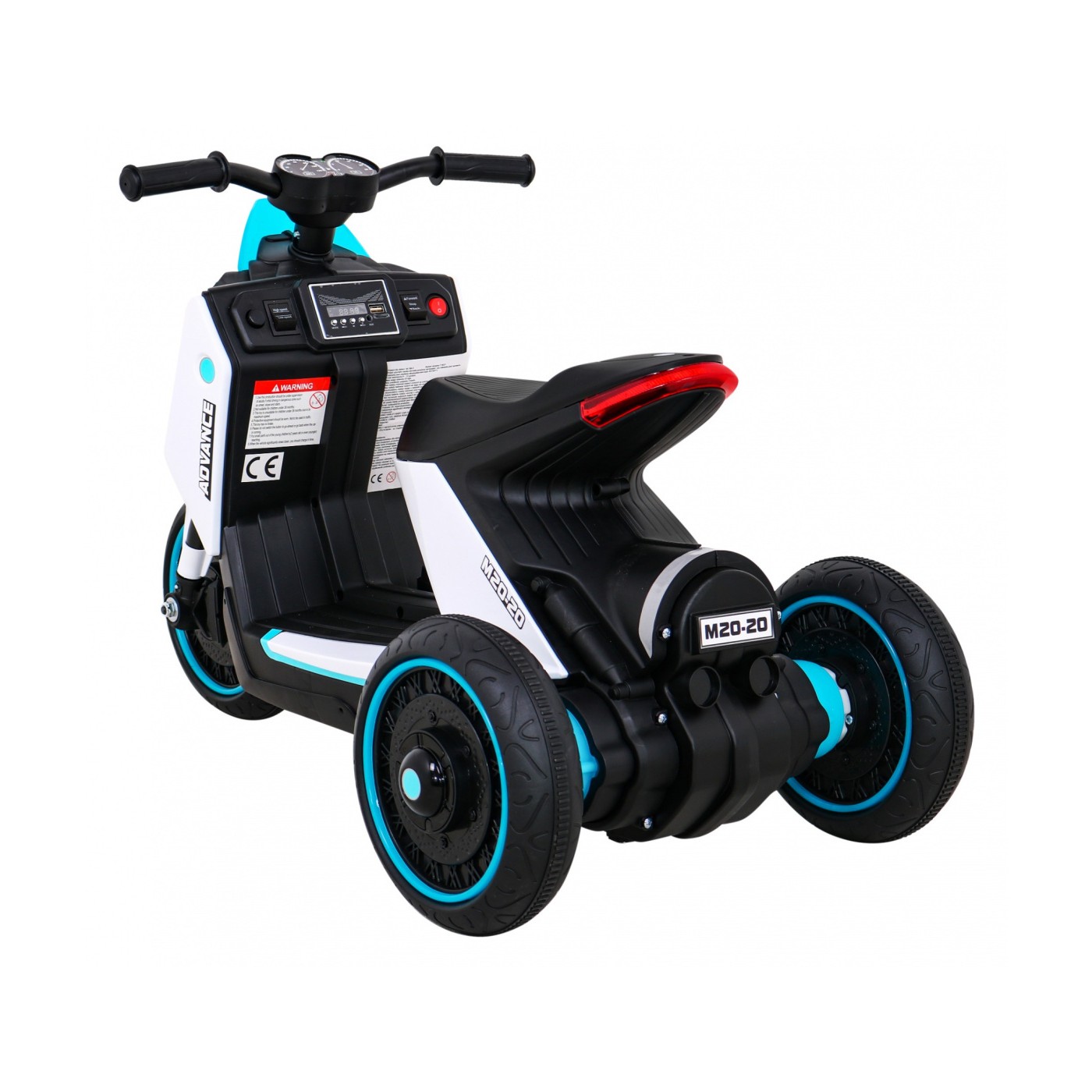 POKROČILÝ motocykl bílý