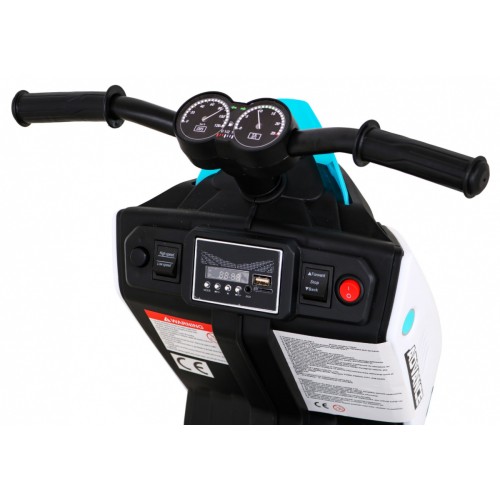 POKROČILÝ motocykl bílý