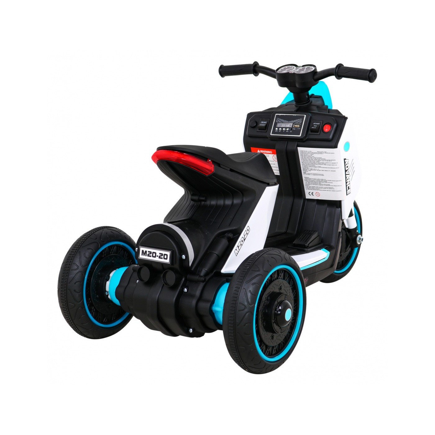 POKROČILÝ motocykl bílý