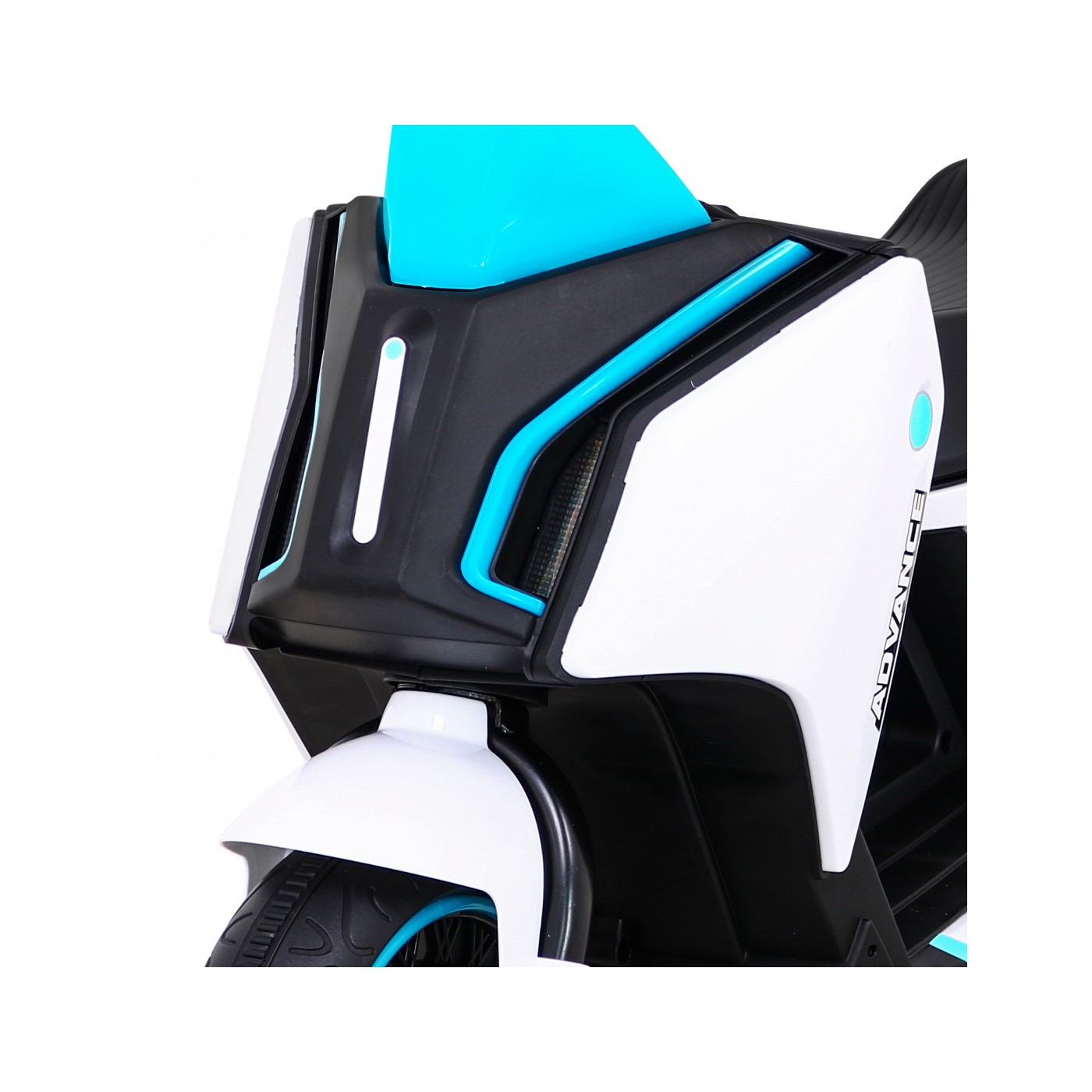 POKROČILÝ motocykl bílý