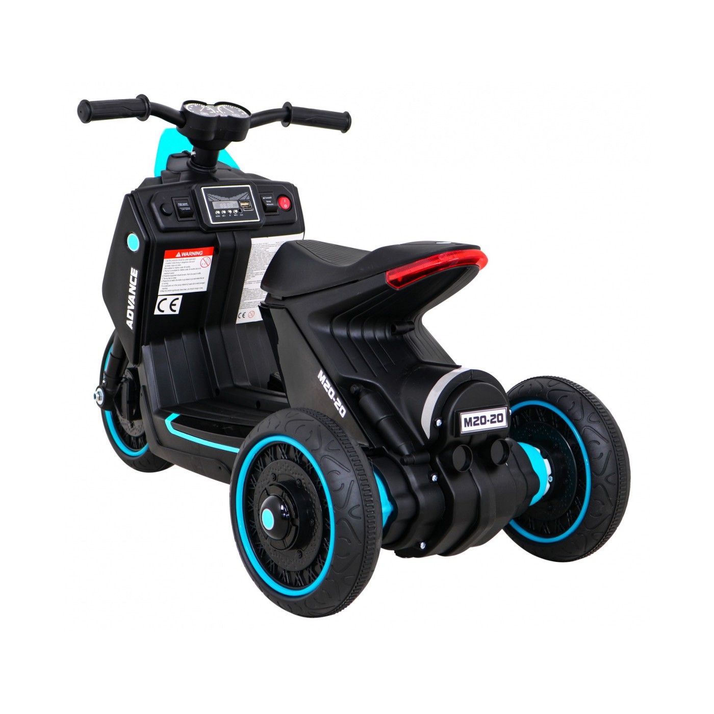 POKROČILÝ motocykl černý