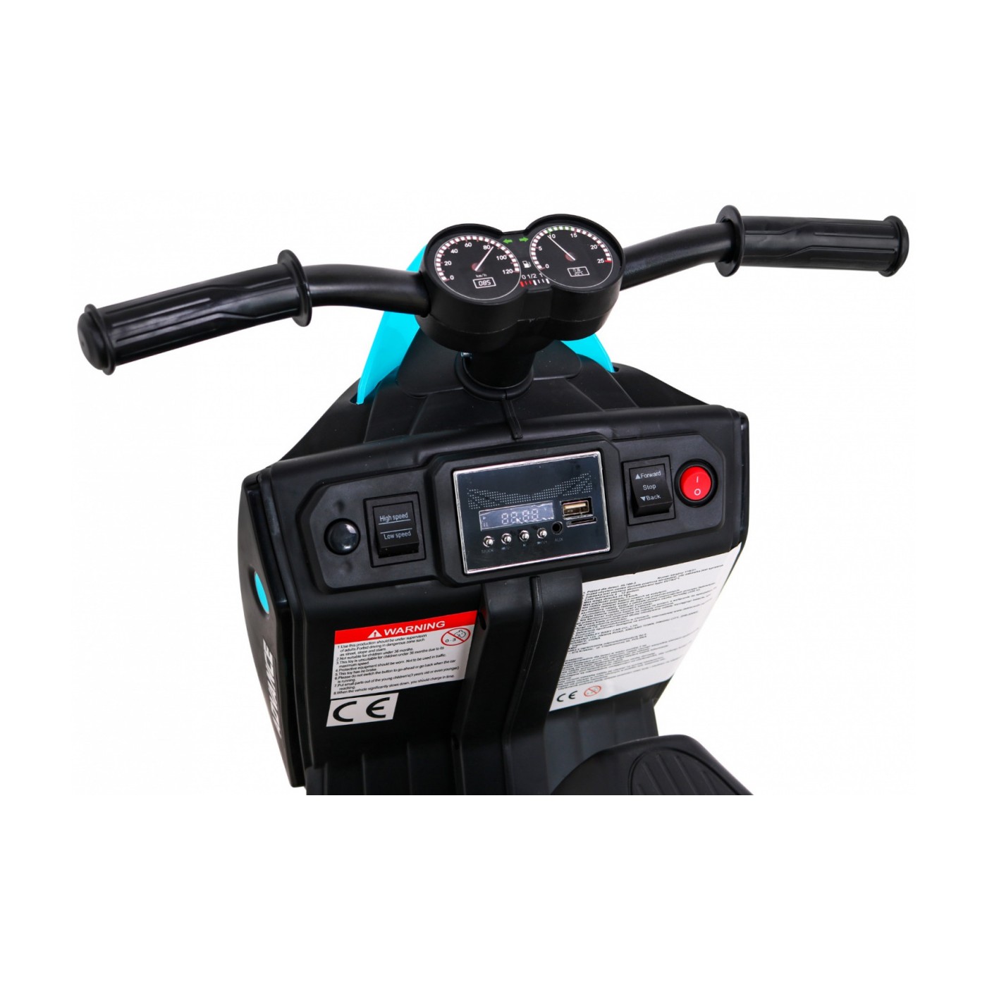 POKROČILÝ motocykl černý