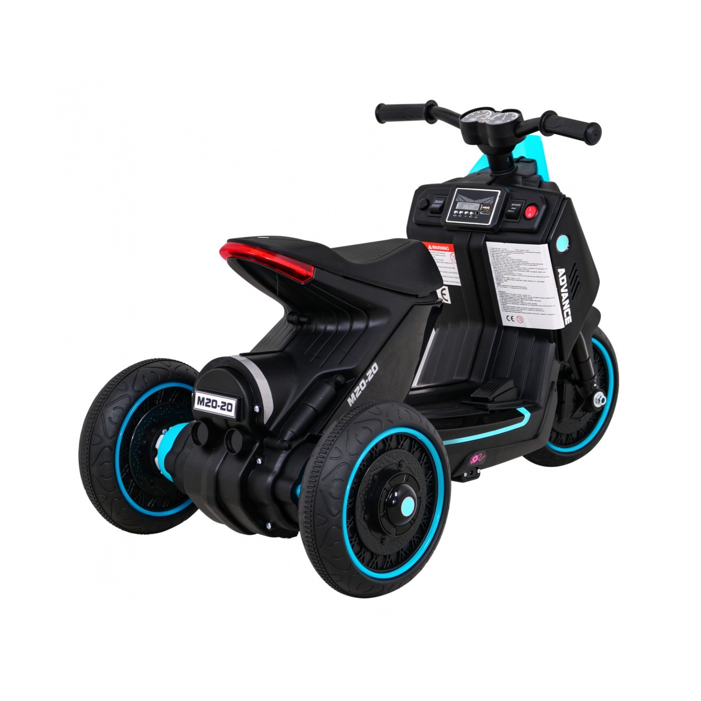 POKROČILÝ motocykl černý