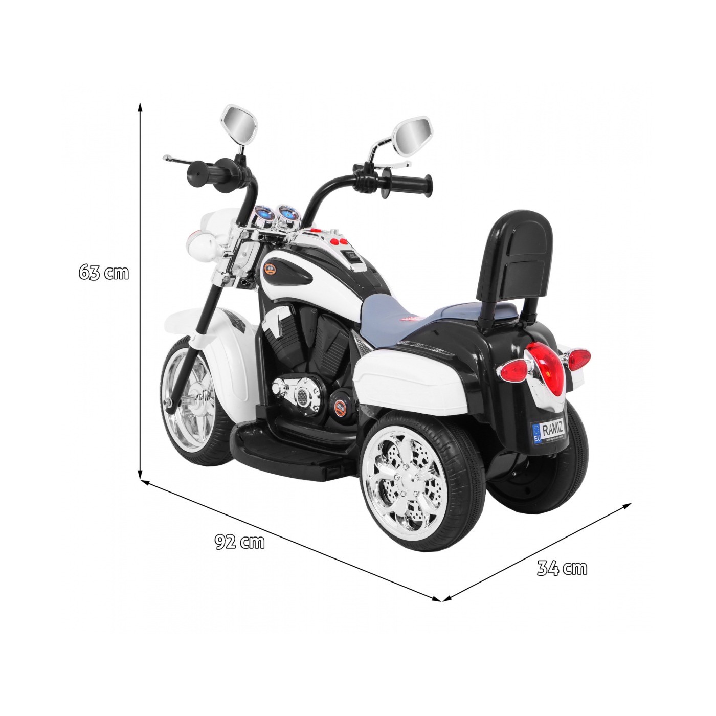 Chopper NightBike Motocykl Bílá