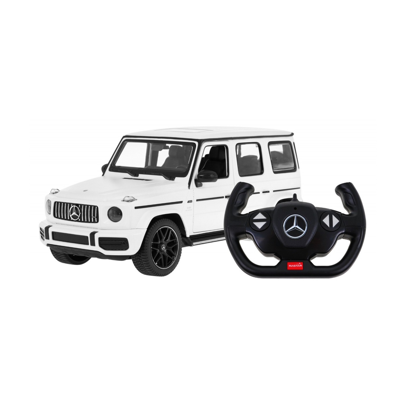 Mercedes-AMG G63 bílý RASTAR model 1:14 Dálkové ovládání auta + 2,4 GHz dálkové ovládání
