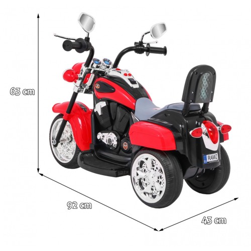 Noční kolo Chopper červené