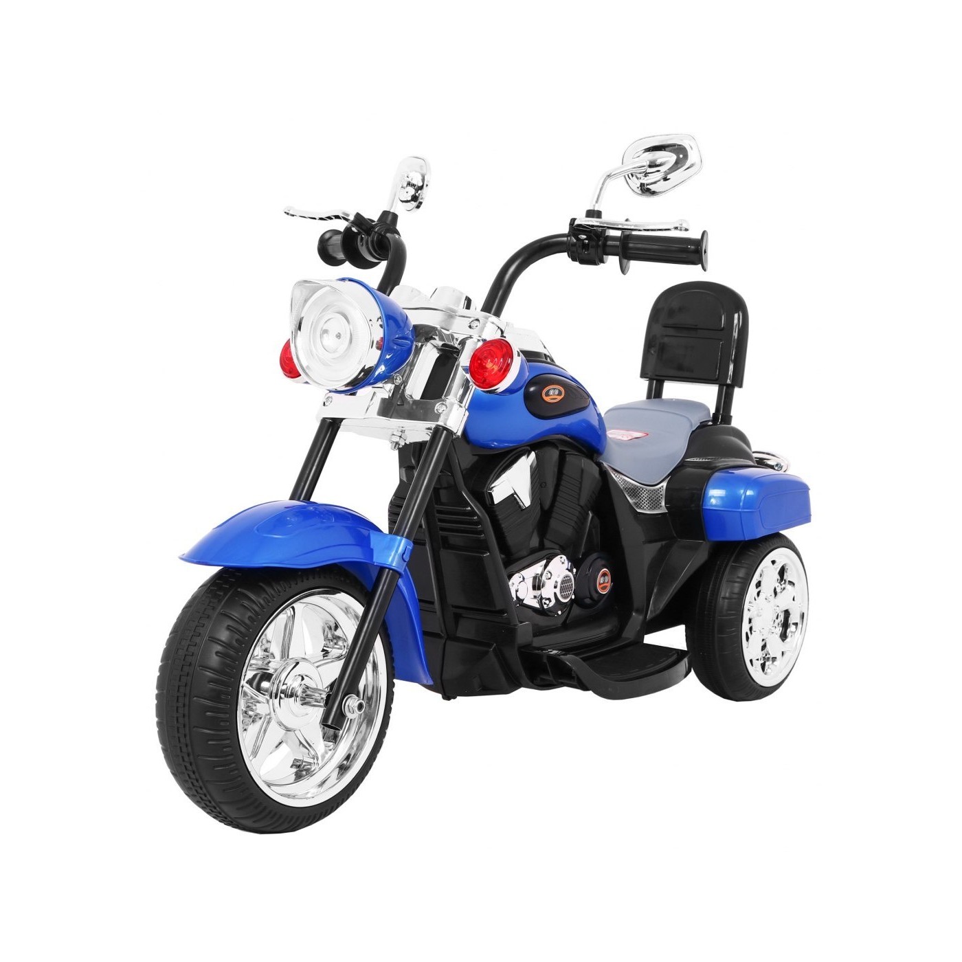 Modrý motocykl Chopper NightBike