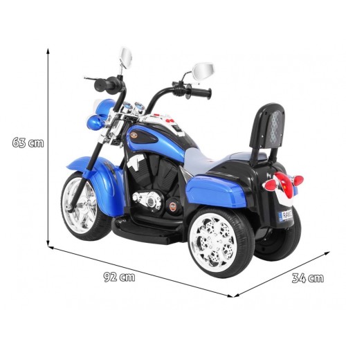 Modrý motocykl Chopper NightBike