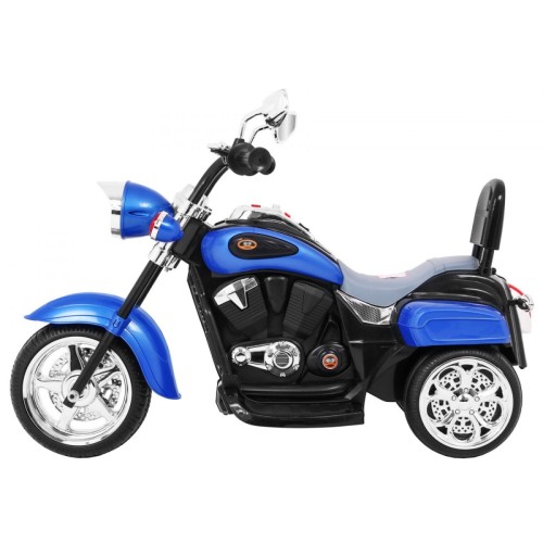 Modrý motocykl Chopper NightBike