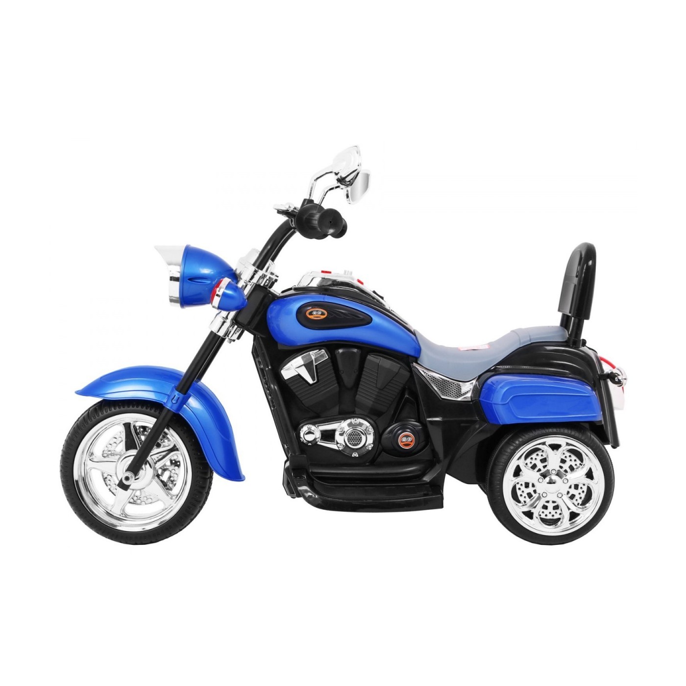 Modrý motocykl Chopper NightBike