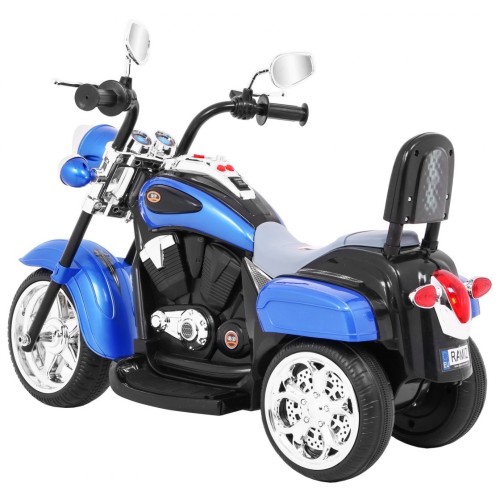 Modrý motocykl Chopper NightBike