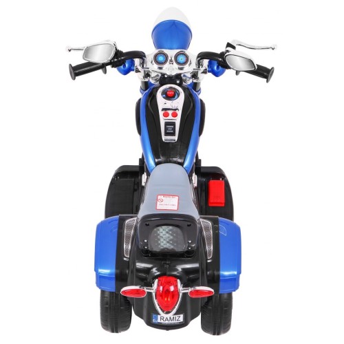 Modrý motocykl Chopper NightBike