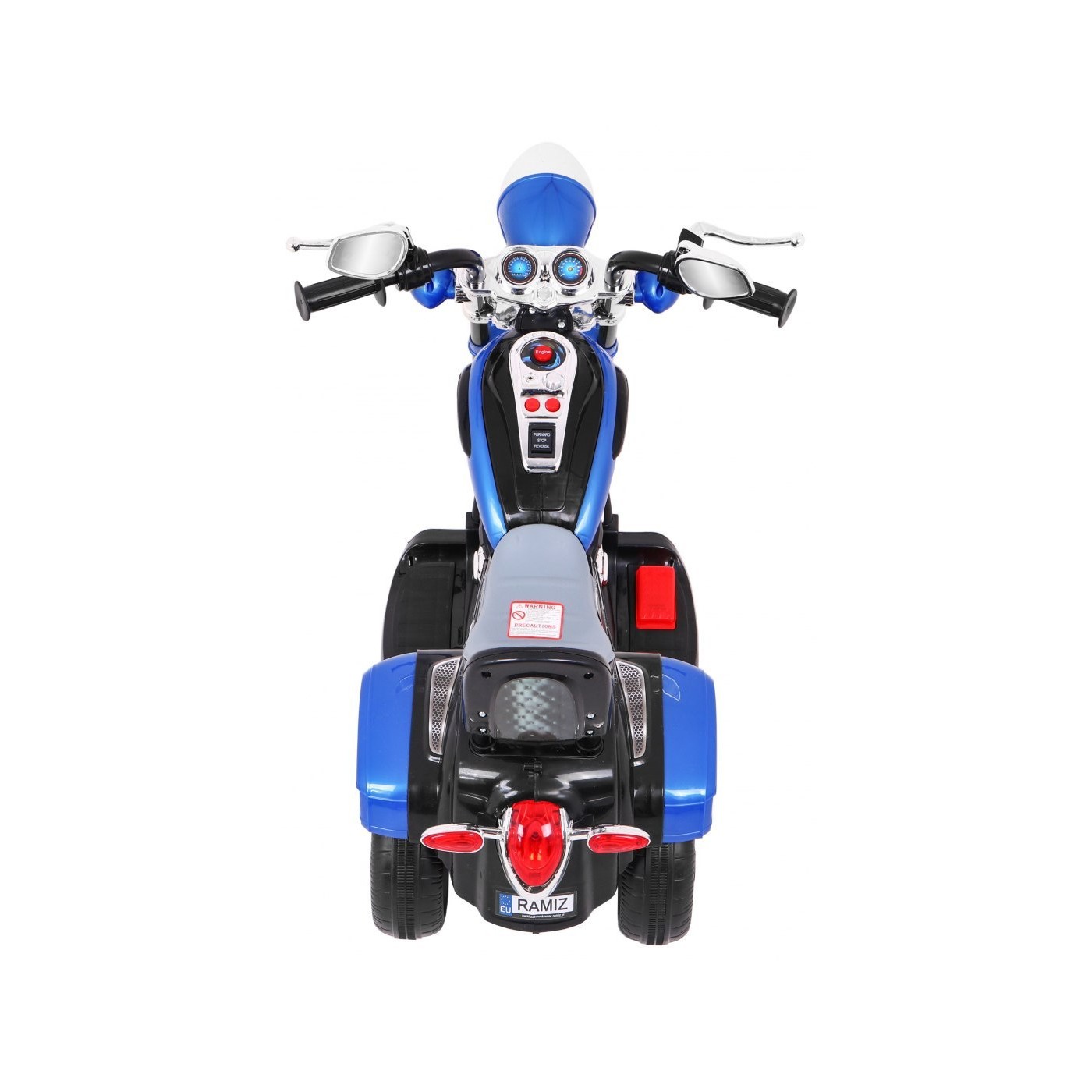 Modrý motocykl Chopper NightBike