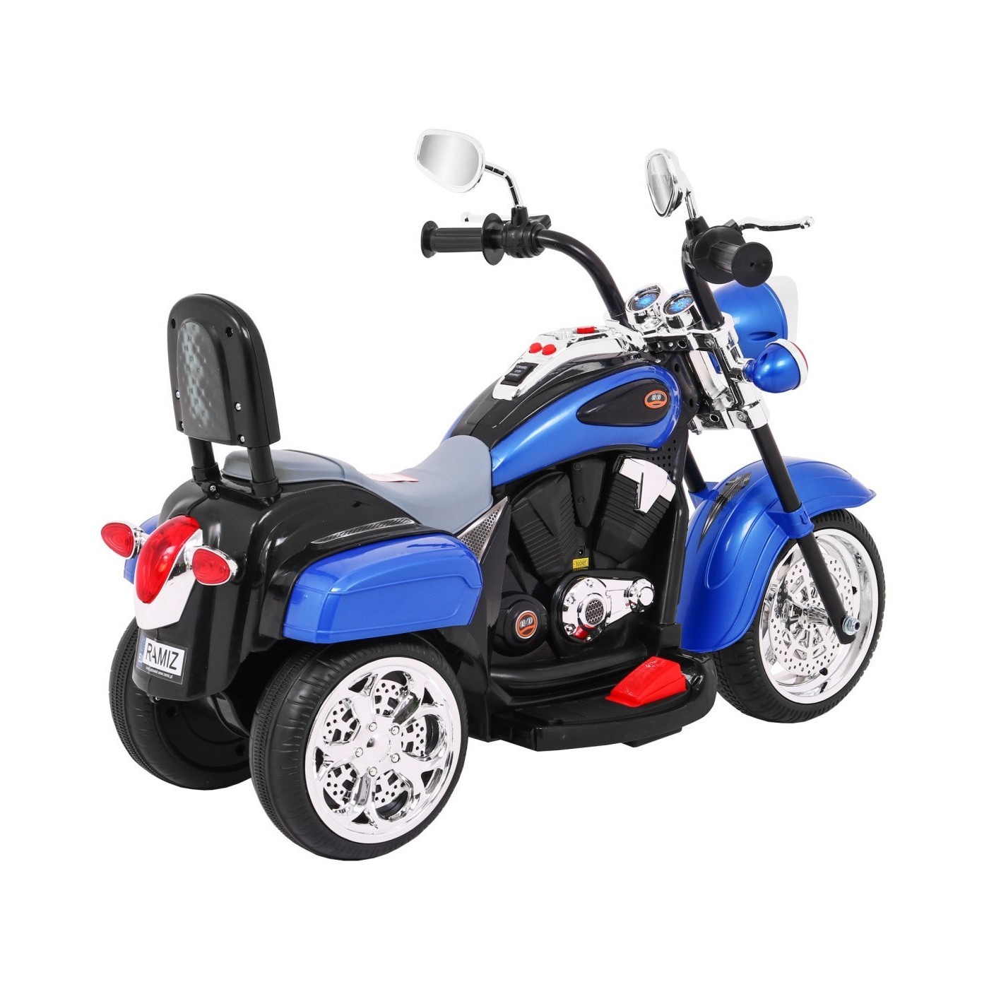 Modrý motocykl Chopper NightBike