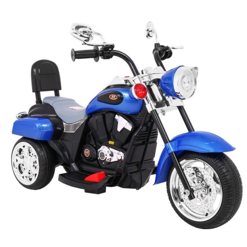 Modrý motocykl Chopper NightBike