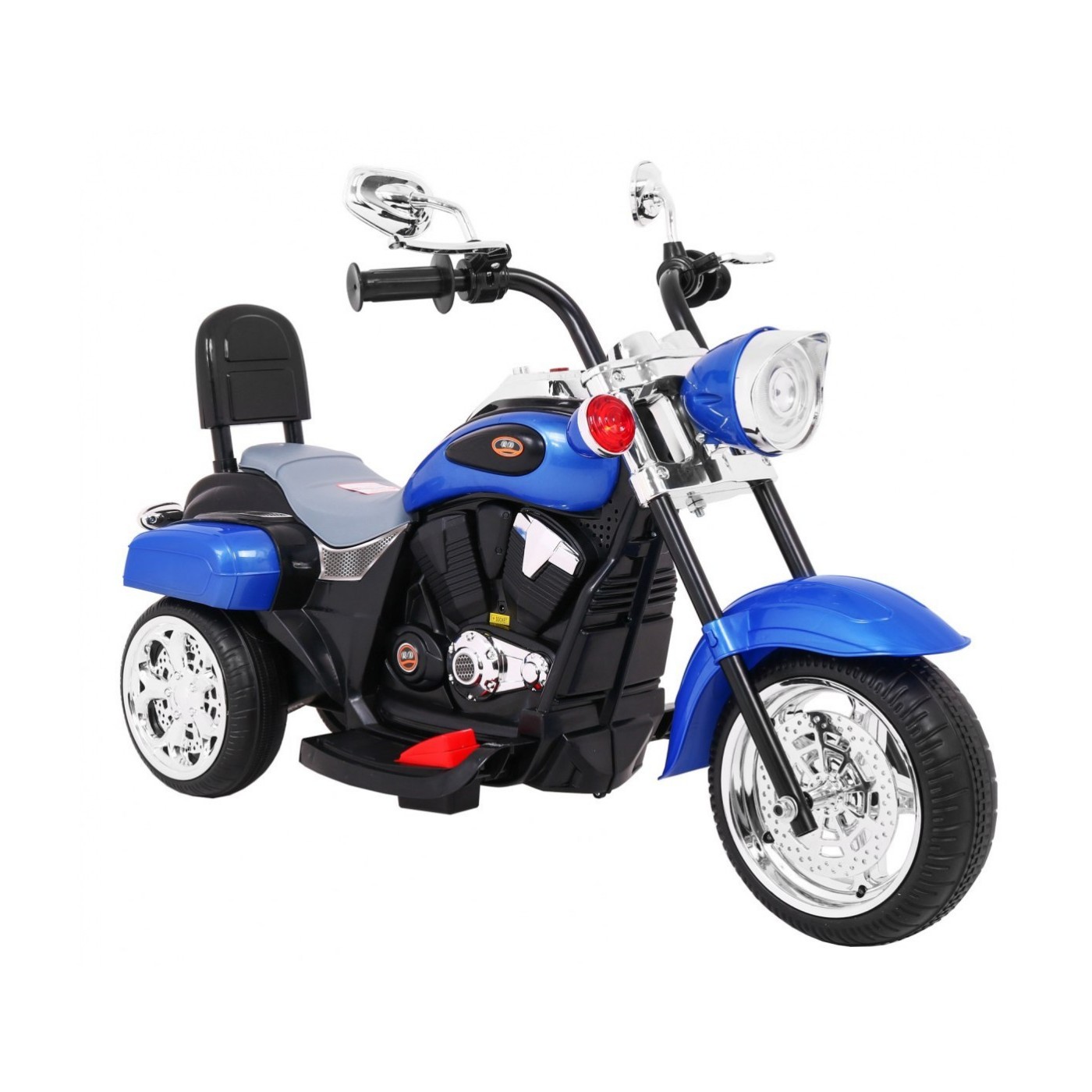 Modrý motocykl Chopper NightBike