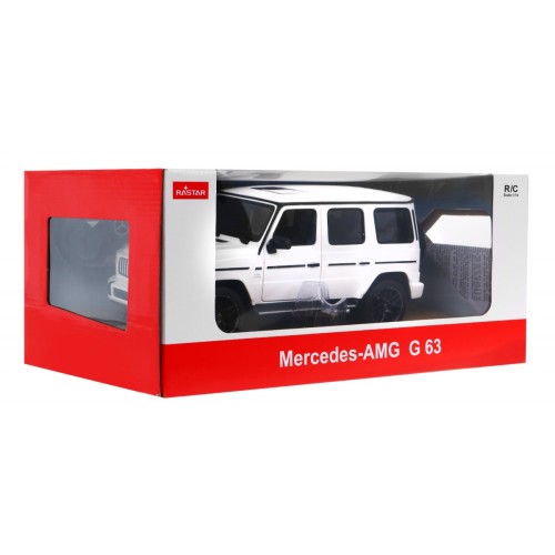 Mercedes-AMG G63 bílý RASTAR model 1:14 Dálkové ovládání auta + 2,4 GHz dálkové ovládání