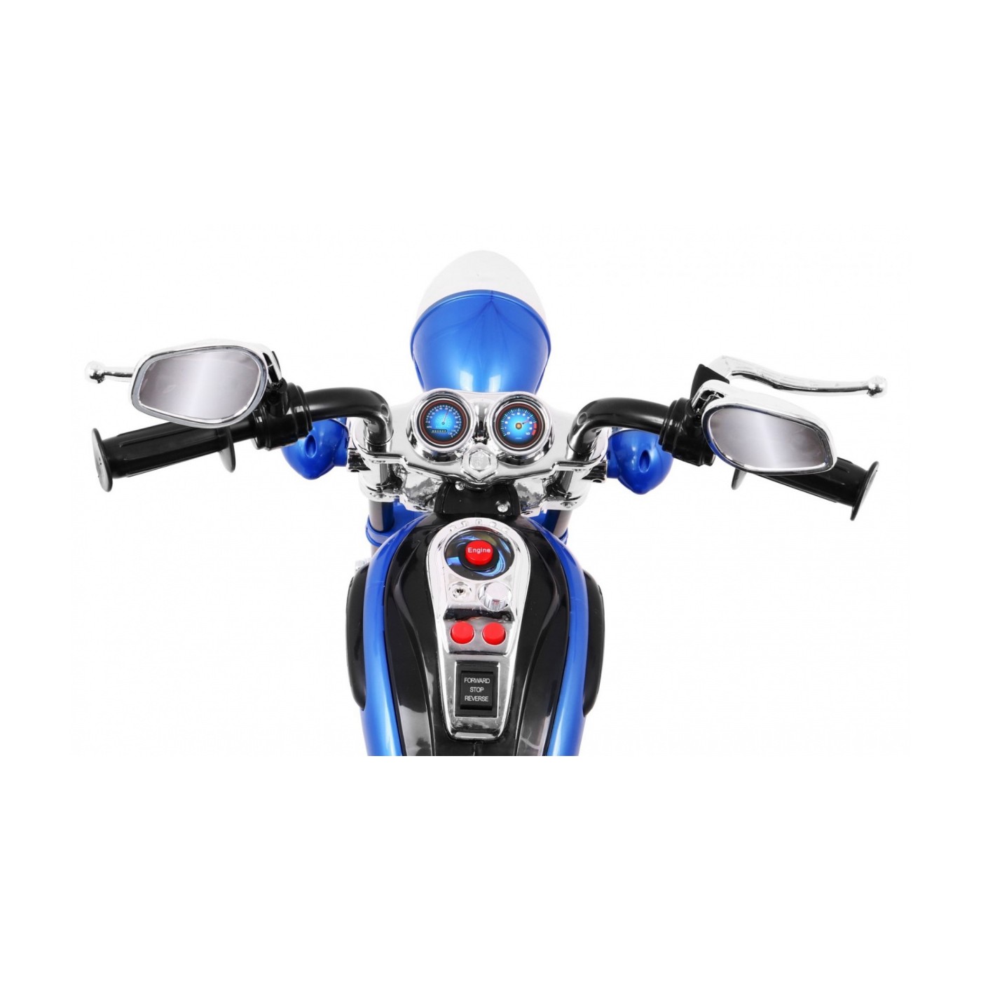 Modrý motocykl Chopper NightBike