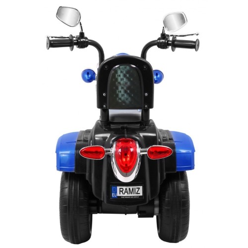 Modrý motocykl Chopper NightBike