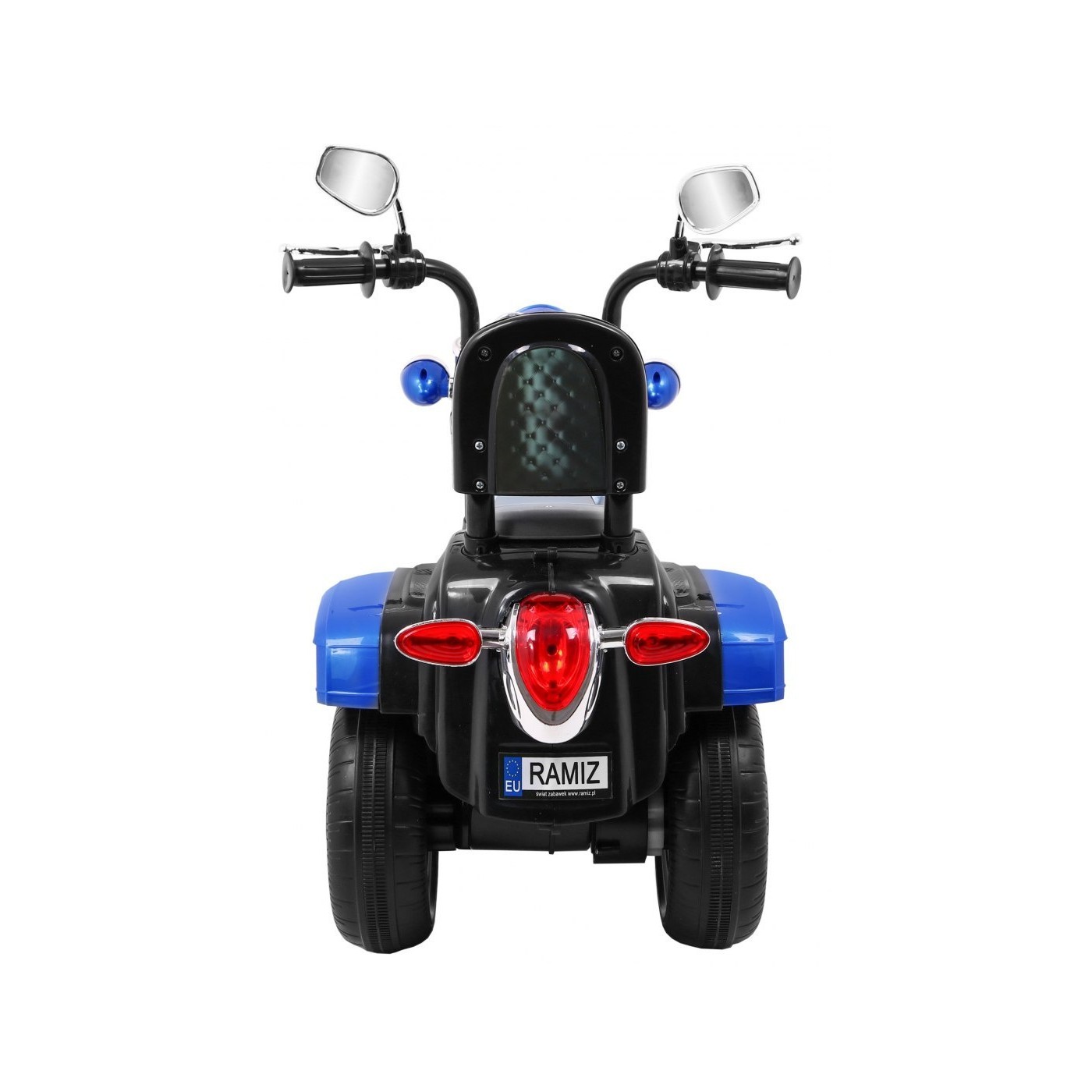 Modrý motocykl Chopper NightBike