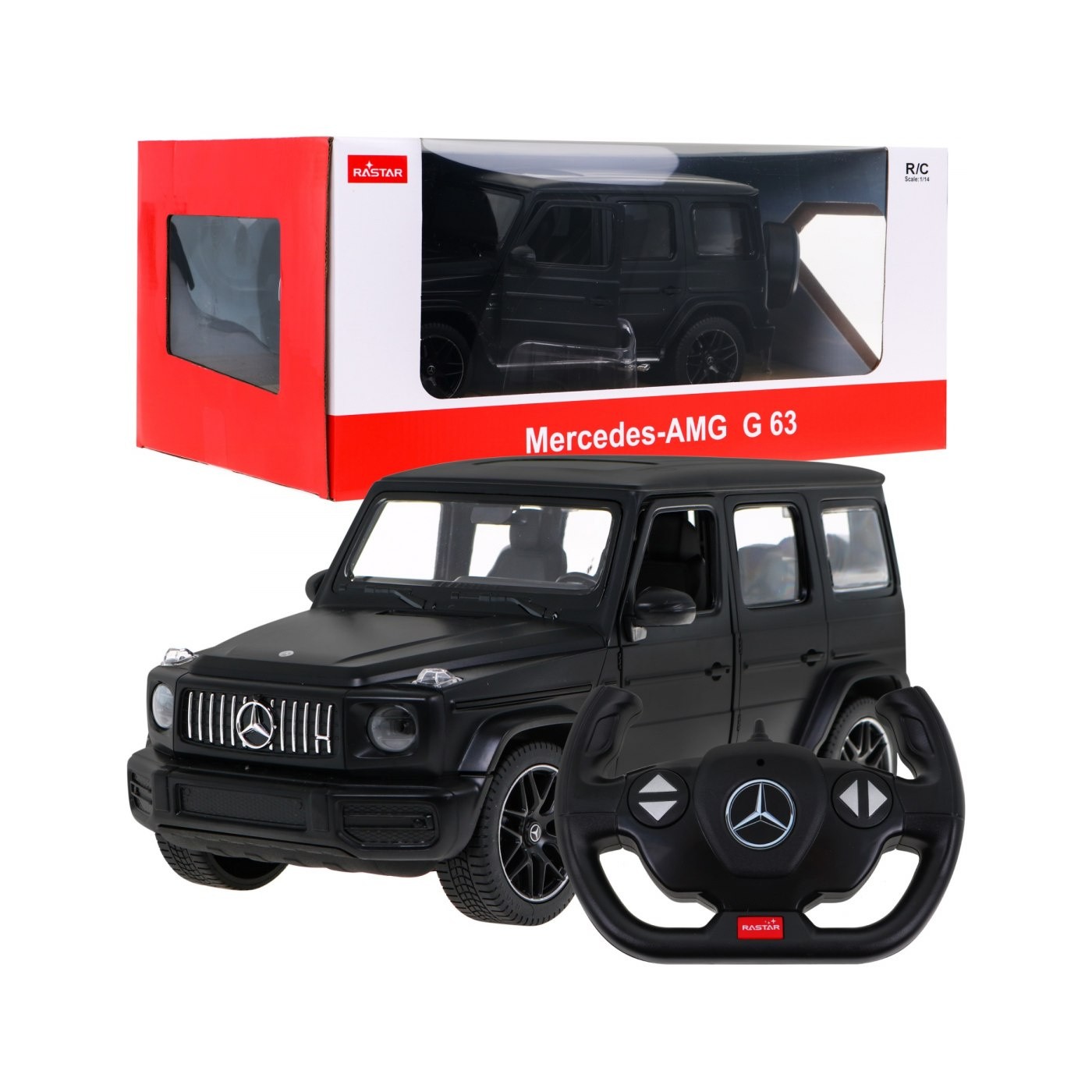 Mercedes-AMG G63 černý RASTAR model 1:14 Dálkové ovládání auta + 2,4 GHz dálkové ovládání