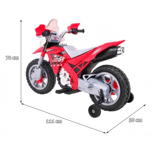 Motocykl Cross červený