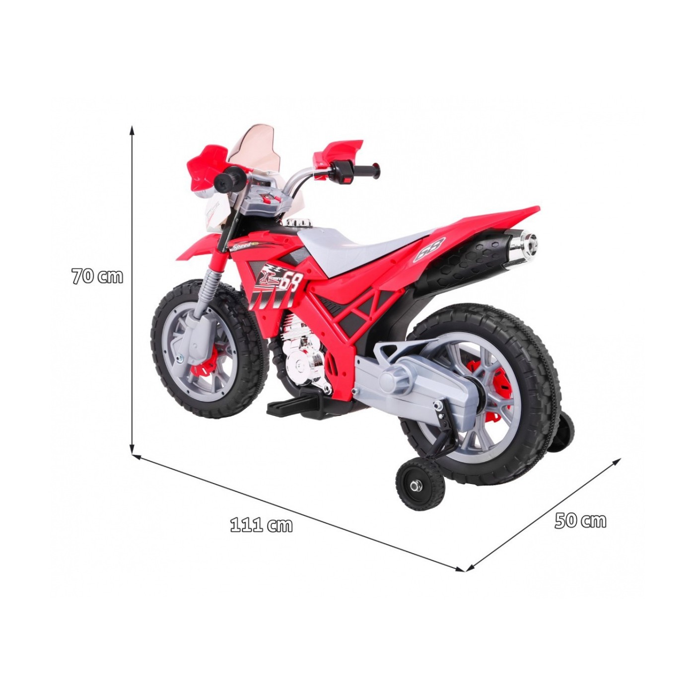 Motocykl Cross červený
