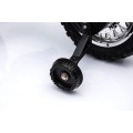 Dětské křížové motocyklové akumulátorové vozidlo červená pomocná kola LED zvonky