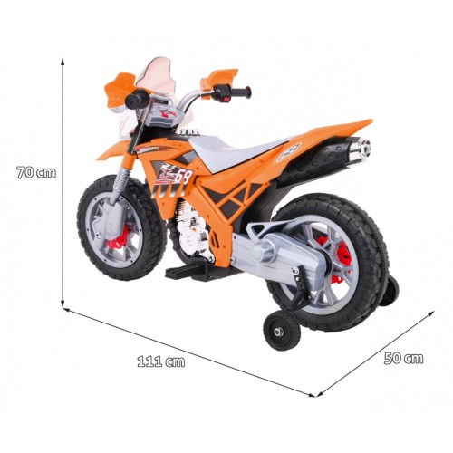 Motocykl Cross Oranžový