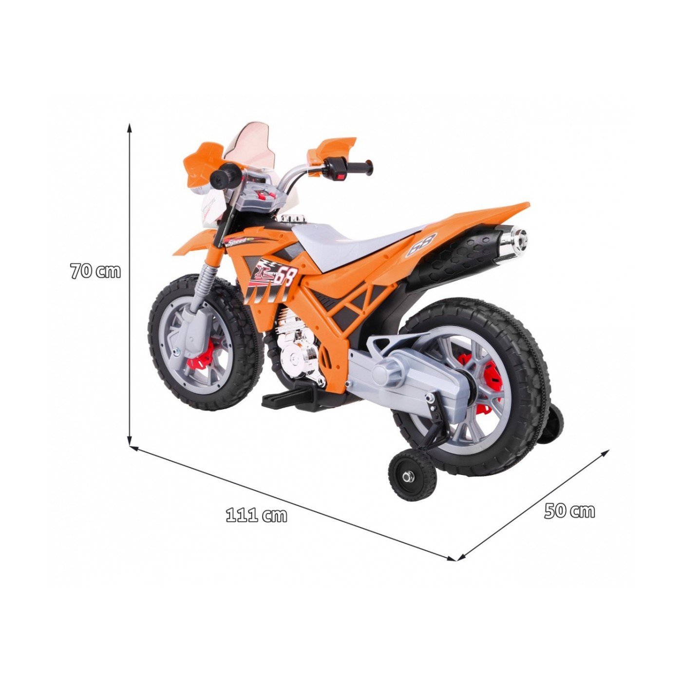 Motocykl Cross Oranžový