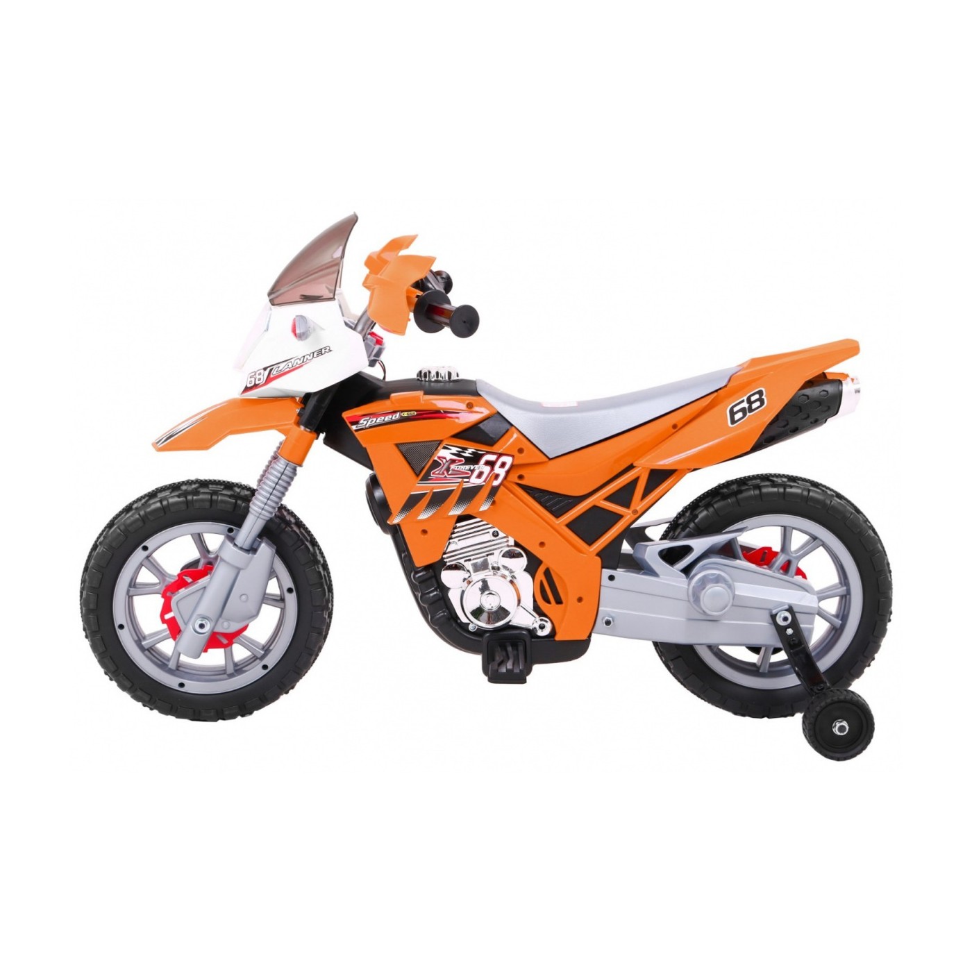 Motocykl Cross Oranžový