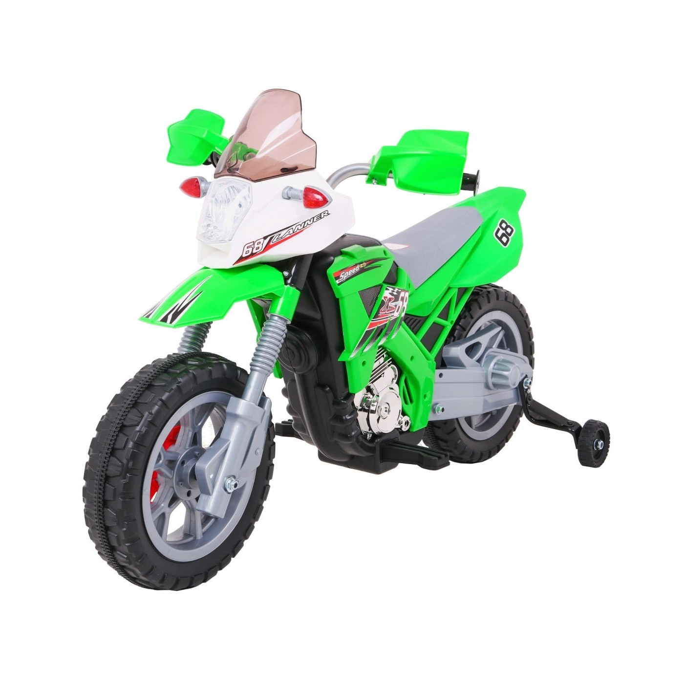 Motocykl Cross zelený