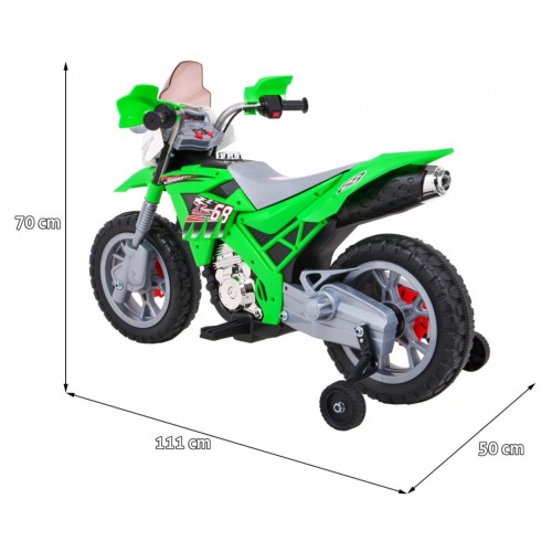 Motocykl Cross zelený