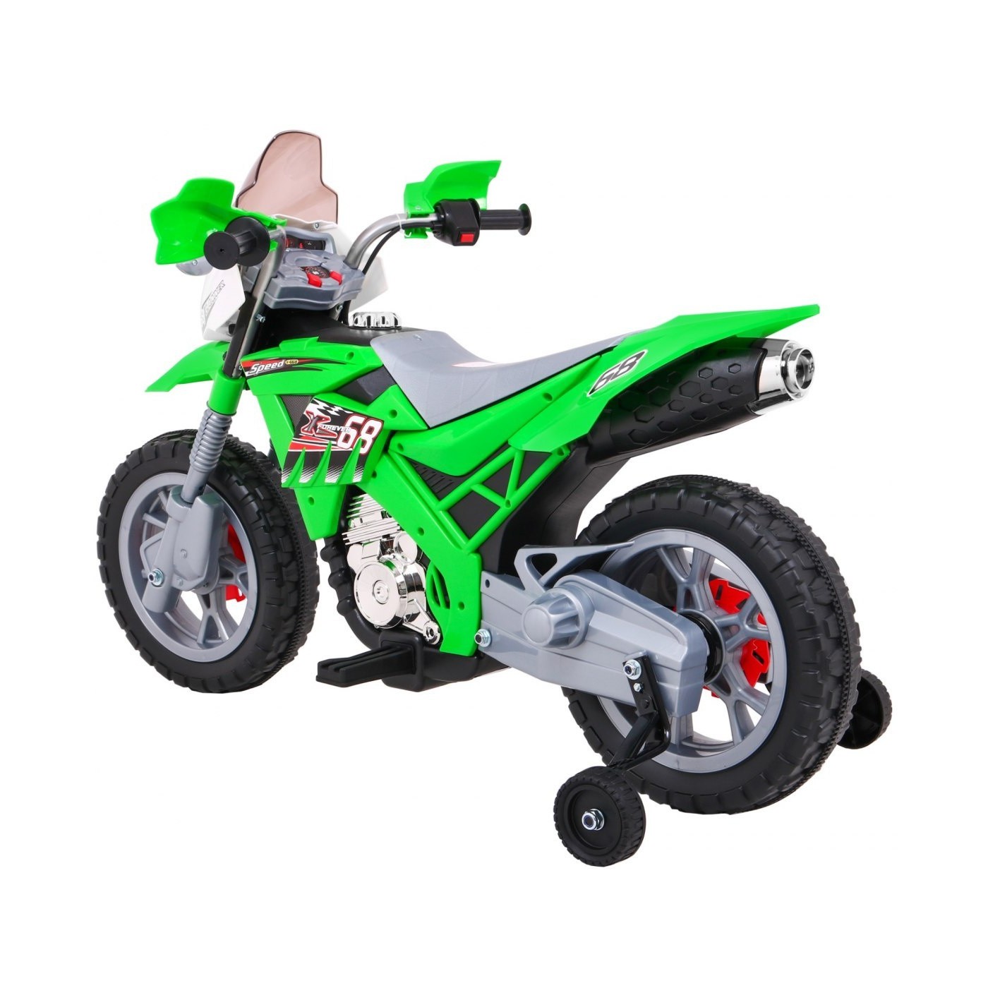 Motocykl Cross zelený