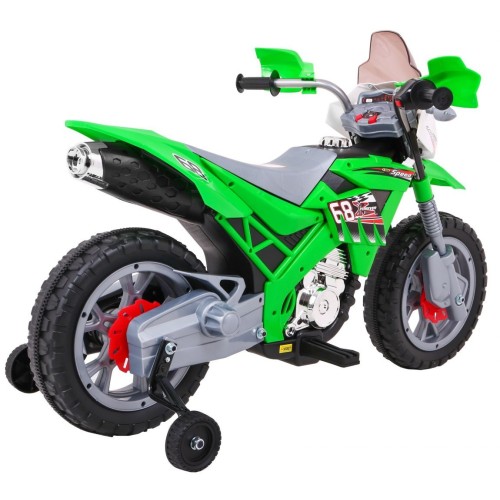 Motocykl Cross zelený