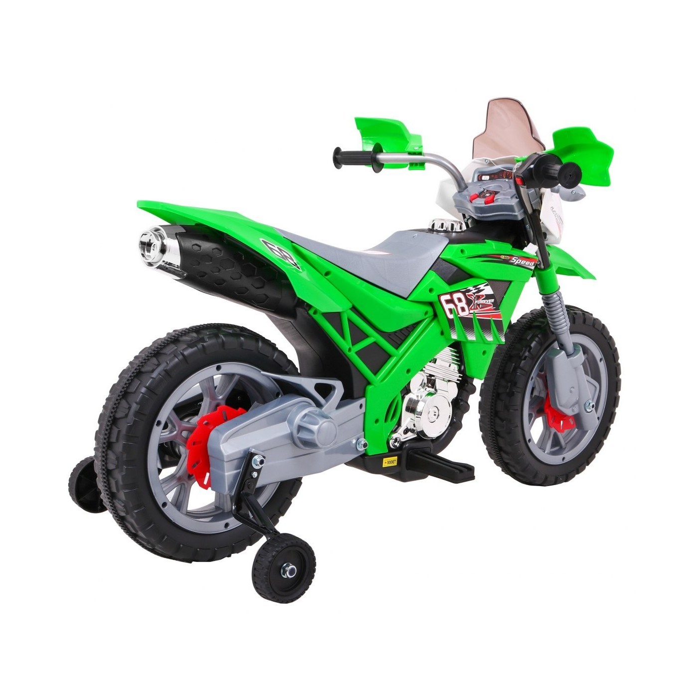 Motocykl Cross zelený