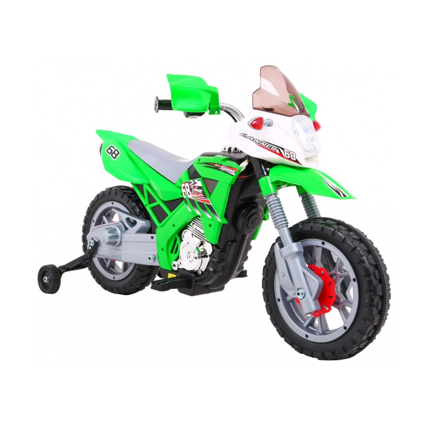Motocykl Cross zelený