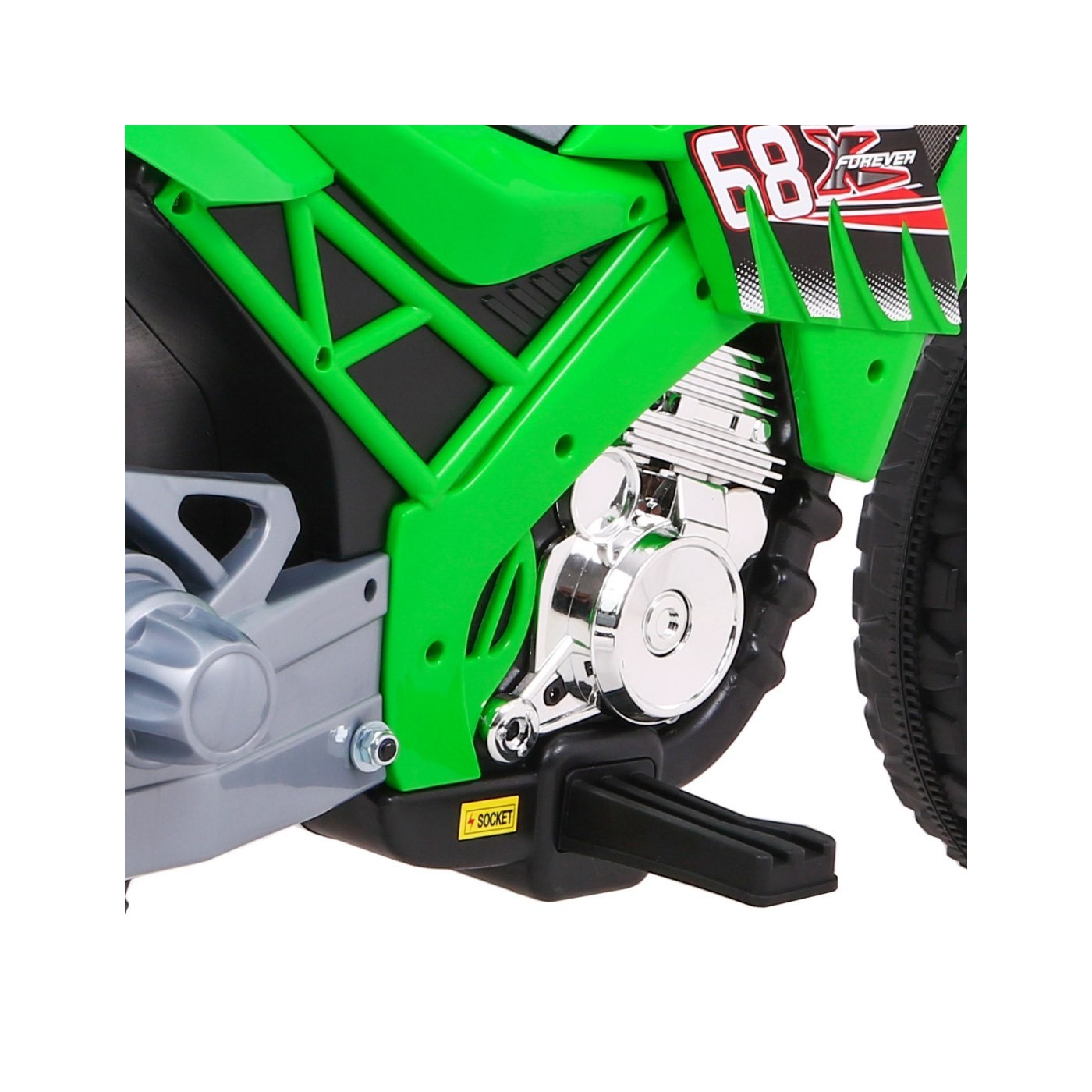 Motocykl Cross zelený