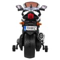 Motocykl R1 Dětské elektrické superbike bílé pomocné kolíky houkačka LED světla