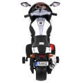 Motocykl R1 Dětské elektrické superbike bílé pomocné kolíky houkačka LED světla