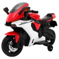 R1 Superbike Elektrické dětské motocyklové červené pomocné kolíky houkačka LED světla