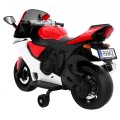 R1 Superbike Elektrické dětské motocyklové červené pomocné kolíky houkačka LED světla